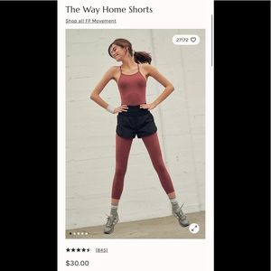 Fp Movement Black The Way Home Shorts